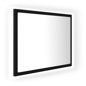 vidaXL LED koupelnov&eacute; zrcadlo čern&eacute; 60 x 8,5 x 37 cm akrylov&eacute;