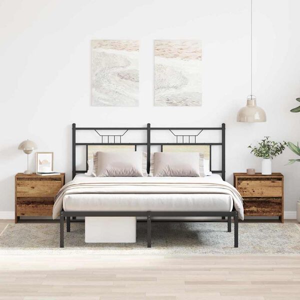 vidaXL Nočn&iacute; skř&iacute;ňka se z&aacute;suvkou 2 pcs Star&eacute; dřevo 45 x 34 x 44,5 cm