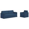 vidaXL Set pohovek 2 ks Modr&aacute; textil