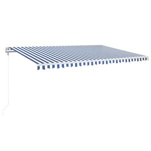 vidaXL Automatick&aacute; zatahovac&iacute; mark&yacute;za 500 x 350 cm modrob&iacute;l&aacute;