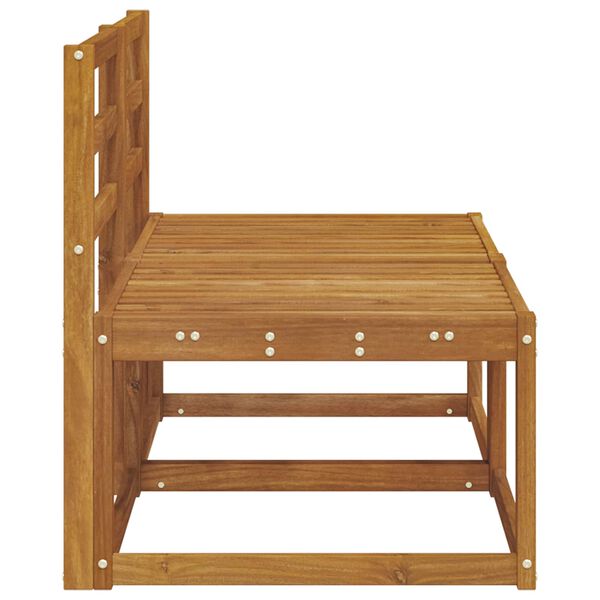 vidaXL 2 Kus Venkovn&iacute; středn&iacute; pohovka Masivn&iacute; ak&aacute;tov&eacute; dřevo Př&iacute;rodn&iacute;