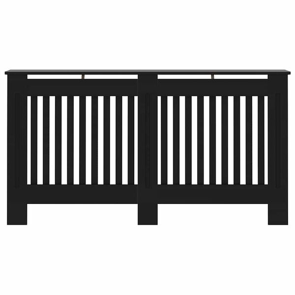 vidaXL Kryt na radi&aacute;tor čern&yacute; 152 x 19 x 81,5 cm MDF