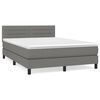 vidaXL Box spring postel s matrac&iacute; tmavě &scaron;ed&aacute; 140x200 cm textil