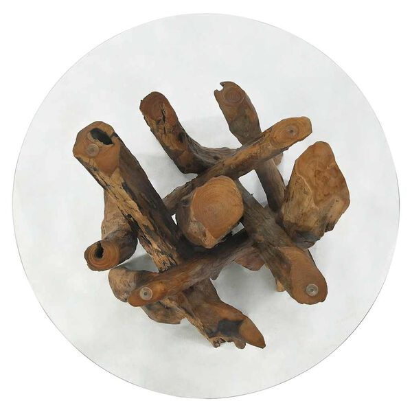 vidaXL Konferenční stolek masivního teak naplavené dřevo 60 cm