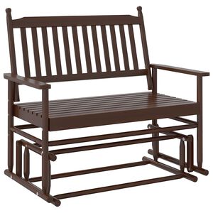 vidaXL Lavice glider hněd&aacute; 118 x 70 x 104,5 cm masivn&iacute; topolov&eacute; dřevo