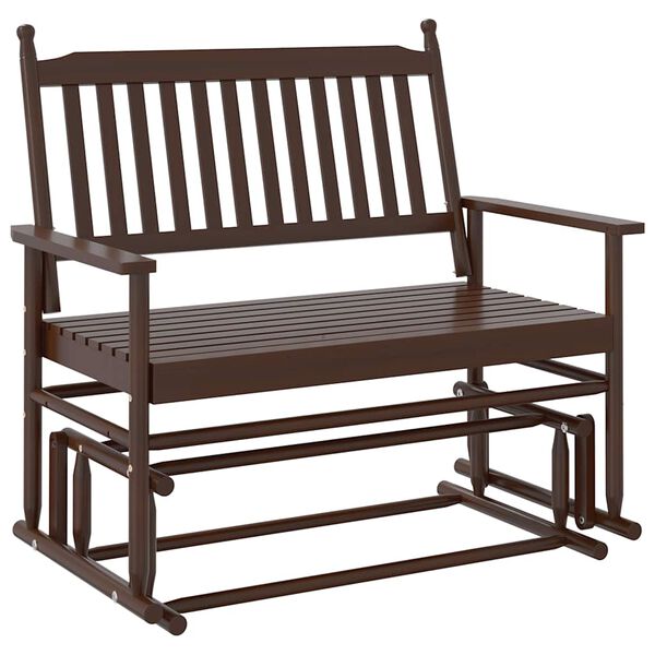 vidaXL Lavice glider hněd&aacute; 118 x 70 x 104,5 cm masivn&iacute; topolov&eacute; dřevo