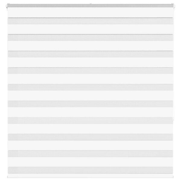 vidaXL Zebra roleta b&iacute;l&aacute; 150x150 cm &scaron;&iacute;řka l&aacute;tky 145,9 cm polyester