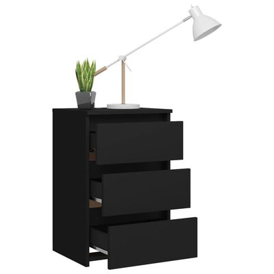 vidaXL Noční stolek černý 40 x 35 x 62,5 cm dřevotříska