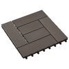 vidaXL Dlažba na terasu 11 ks Tmavě hněd&aacute; 30 x 30 cm WPC