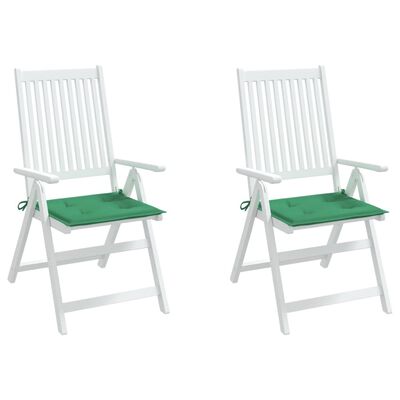 vidaXL Podušky na zahradní židli 2 ks zelené 40x40x3 cm látka oxford