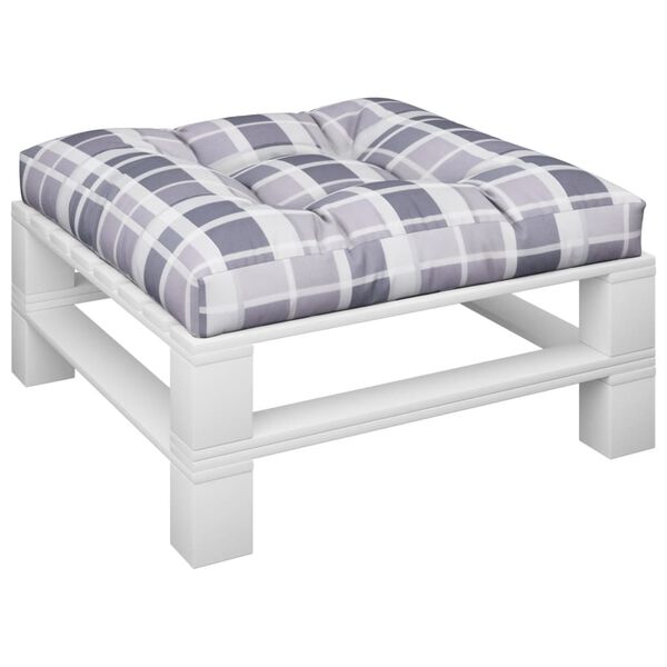 vidaXL Podu&scaron;ka na palety &scaron;ed&aacute; k&aacute;rovan&aacute; 70 x 70 x 12 cm textil