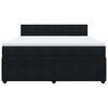 vidaXL Box spring postel s matrac&iacute; čern&aacute; 180x200 cm samet
