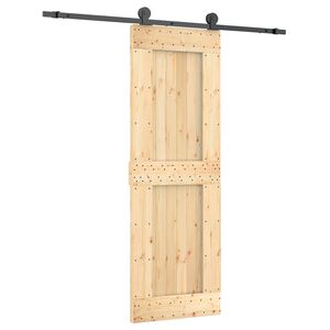 vidaXL Posuvn&eacute; dveře 70 x 210 cm Masivn&iacute; borov&eacute; dřevo (neupraven&eacute;)