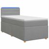 vidaXL Postel boxspring s matrac&iacute; Světle &scaron;ed&aacute; 80 x 200 cm Textil