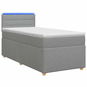 vidaXL Postel boxspring s matrac&iacute; Světle &scaron;ed&aacute; 80 x 200 cm Textil