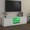 vidaXL TV skř&iacute;ňka s LED osvětlen&iacute;m b&iacute;l&aacute; 120 x 30 x 36 cm