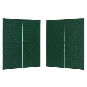 vidaXL Bočn&iacute; stěna p&aacute;rty stanu 2 ks 200 x 195 cm Zelen&aacute; PE a ocel