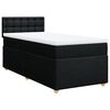vidaXL Box spring postel s matrac&iacute; čern&aacute; 90x190 cm textil