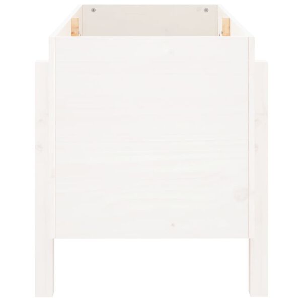 vidaXL Zahradn&iacute; vyv&yacute;&scaron;en&yacute; z&aacute;hon b&iacute;l&yacute; 101 x 50 x 57 cm masivn&iacute; borovice