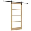 vidaXL Posuvn&eacute; dveře ORKDAL 93 x 202 cm Masivn&iacute; borov&eacute; dřevo a sklo