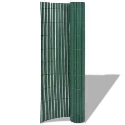 vidaXL Oboustranný zahradní plot PVC 90 x 500 cm zelený