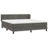 vidaXL Box spring postel s matrac&iacute; tmavě &scaron;ed&aacute; 160x200 cm samet