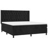 vidaXL Box spring postel s matrac&iacute; čern&aacute; 160x200 cm samet