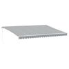 vidaXL Ručně zatahovac&iacute; mark&yacute;za antracitov&aacute; a b&iacute;l&aacute; 500 x 350 cm