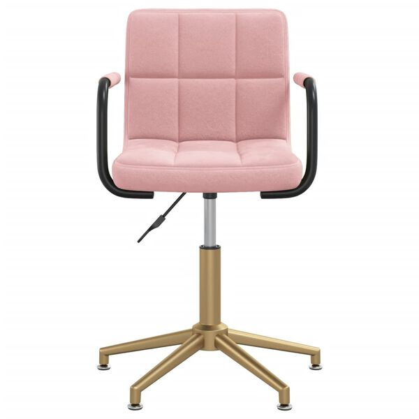 vidaXL Otočn&eacute; j&iacute;deln&iacute; židle 2 ks růžov&eacute; samet