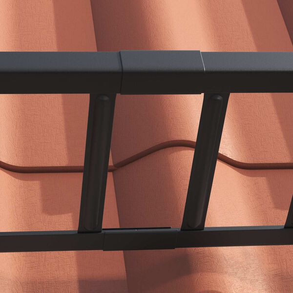 vidaXL Stře&scaron;n&iacute; z&aacute;chytn&iacute;k sněhu Čern&aacute; 100 x 2,5 x 20 cm Ocel