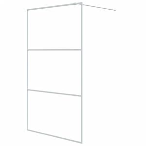 vidaXL Sprchov&aacute; z&aacute;stěna walk-in b&iacute;l&aacute; 115 x 195 cm čir&eacute; ESG sklo