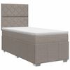 vidaXL Postel boxspring s matrac&iacute; s čelo Taupe 100 x 200 cm Textil