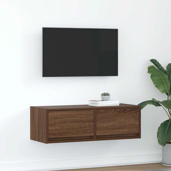 vidaXL TV skř&iacute;ňka hněd&yacute; dub 80x31x25,5 cm kompozitn&iacute; dřevo