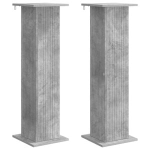 vidaXL Stojan na rostliny 2 ks Betonově &scaron;ed&aacute; 30,5 x 30 x 100,5 cm