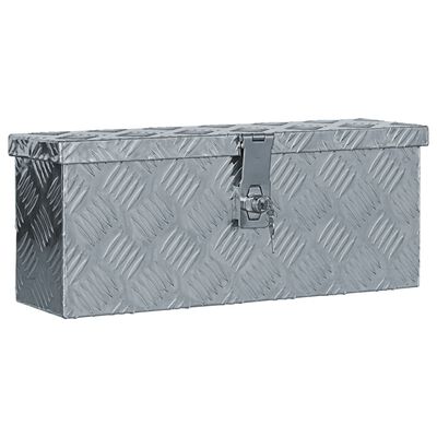 vidaXL Hliníkový box 48,5 x 14 x 20 cm stříbrný