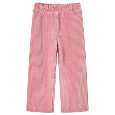 Dětské manšestrové kalhoty světle růžové 92