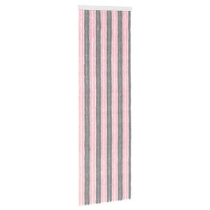 vidaXL Z&aacute;clona proti hmyzu Chenille Stř&iacute;brně &scaron;ed&aacute; a růžov&aacute; 56 x 185 cm