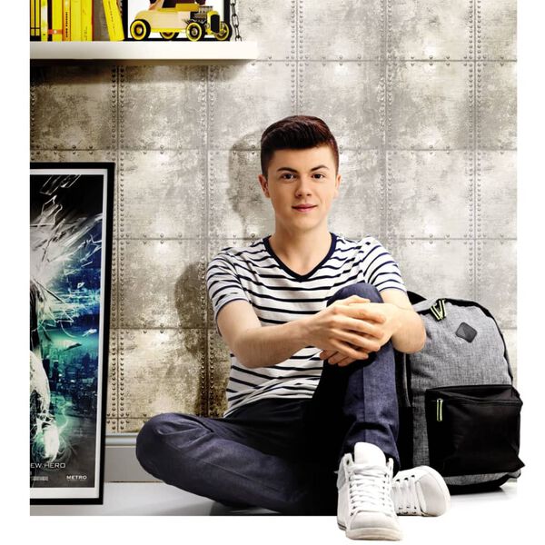 Urban Friends & Coffee Tapeta betonové bloky šedobílá