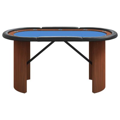 vidaXL Pokerový stůl pro 10 hráčů modrý 160 x 80 x 75 cm