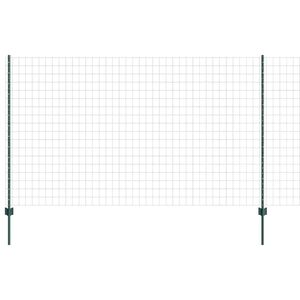 vidaXL Plot s sloupkem Zelen&aacute; 1,4 x 10 m Ocel a PVC