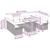 vidaXL Sada zahradních pohovek s polštářem 10 pcs Šedá Poly ratan