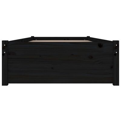 vidaXL Rám postele se zásuvkami černý 90 x 200 cm