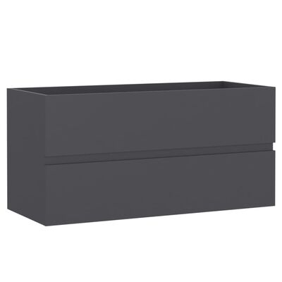 vidaXL 2dílný set koupelnového nábytku šedý kompozitní dřevo