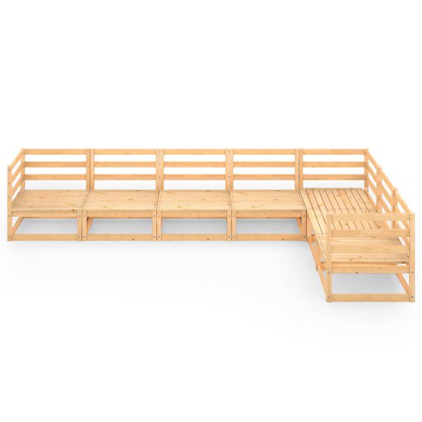 vidaXL 7d&iacute;ln&aacute; zahradn&iacute; sedac&iacute; souprava masivn&iacute; borov&eacute; dřevo