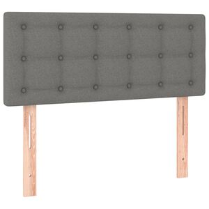 vidaXL Čelo postele tmavě &scaron;ed&eacute; 80 x 5 x 78/88 cm textil