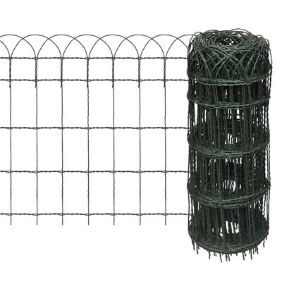 vidaXL Zahradní plot práškované železo 25 x 0,65 m