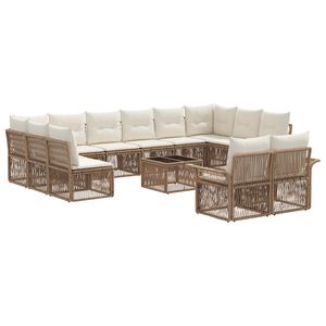 vidaXL Sada zahradn&iacute;ch pohovek 13 pcs B&eacute;žov&aacute; polyratan