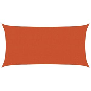 vidaXL Slunečn&iacute; plachta Oranžov&aacute; 2 x 6 m HDPE