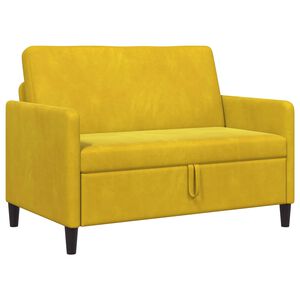vidaXL Sofa s &uacute;ložn&yacute;m prostorem Žlut&aacute; 122 x 78 x 87 cm Polyester