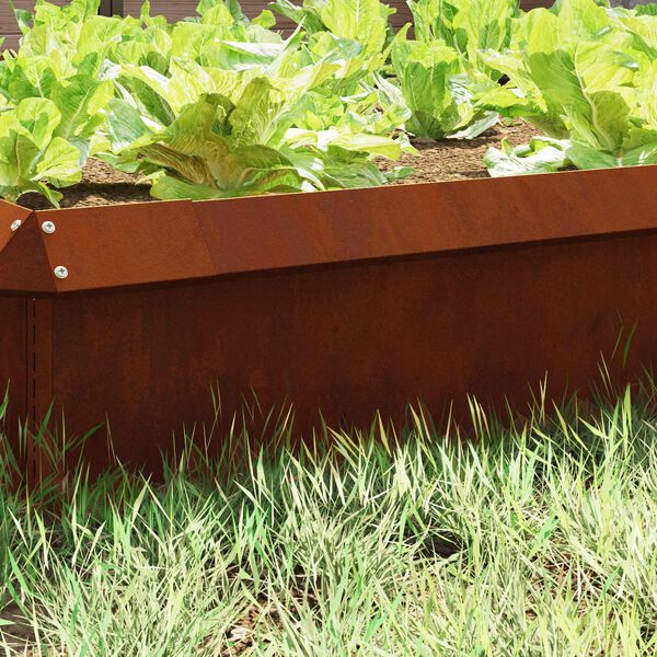 vidaXL Plaňka na &scaron;neky 4 pcs Rezav&aacute; 50 x 3,5 x 25 cm